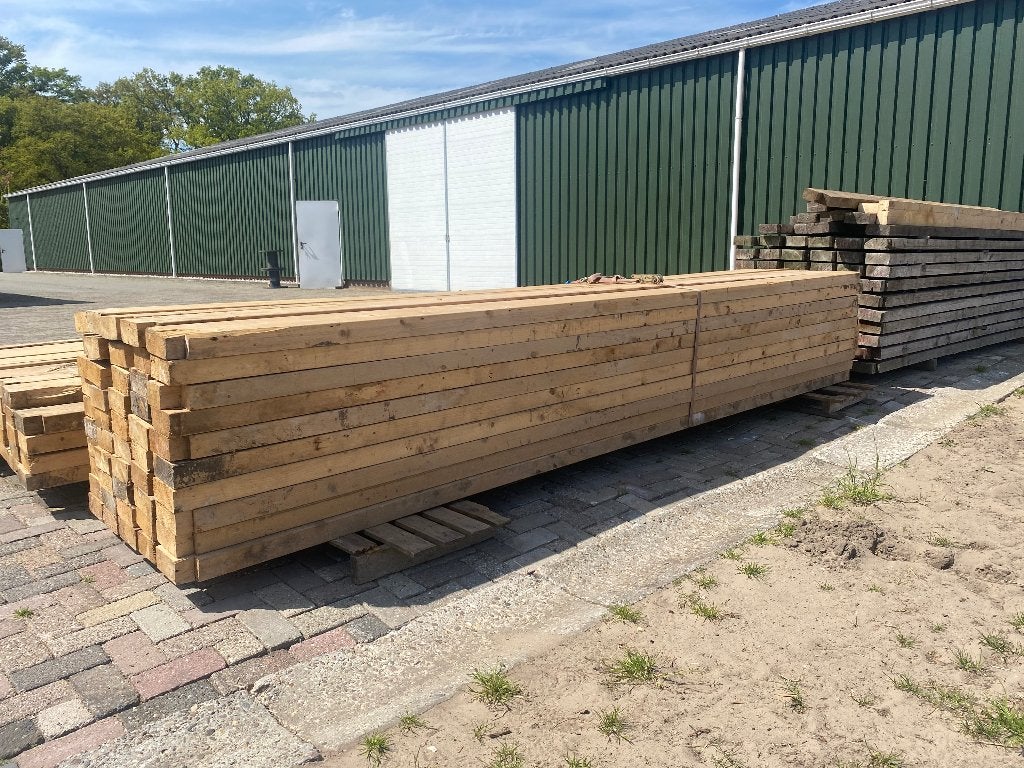Diverse grote partijen blanke mooie balken / gordingen, Doe-het-zelf en Verbouw, Hout en Planken, Ophalen, Gebruikt, Balk, Vuren
