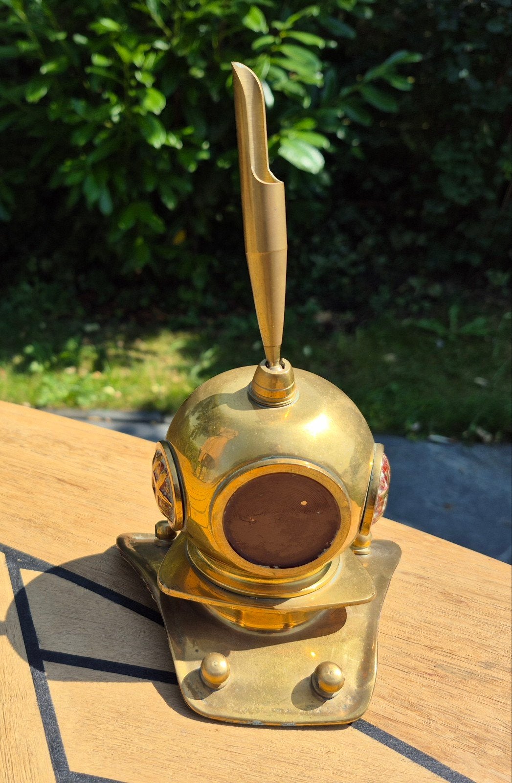 Prachtige vintage miniatuur duikhelm penhouder, Antiek en Kunst, Ophalen of Verzenden