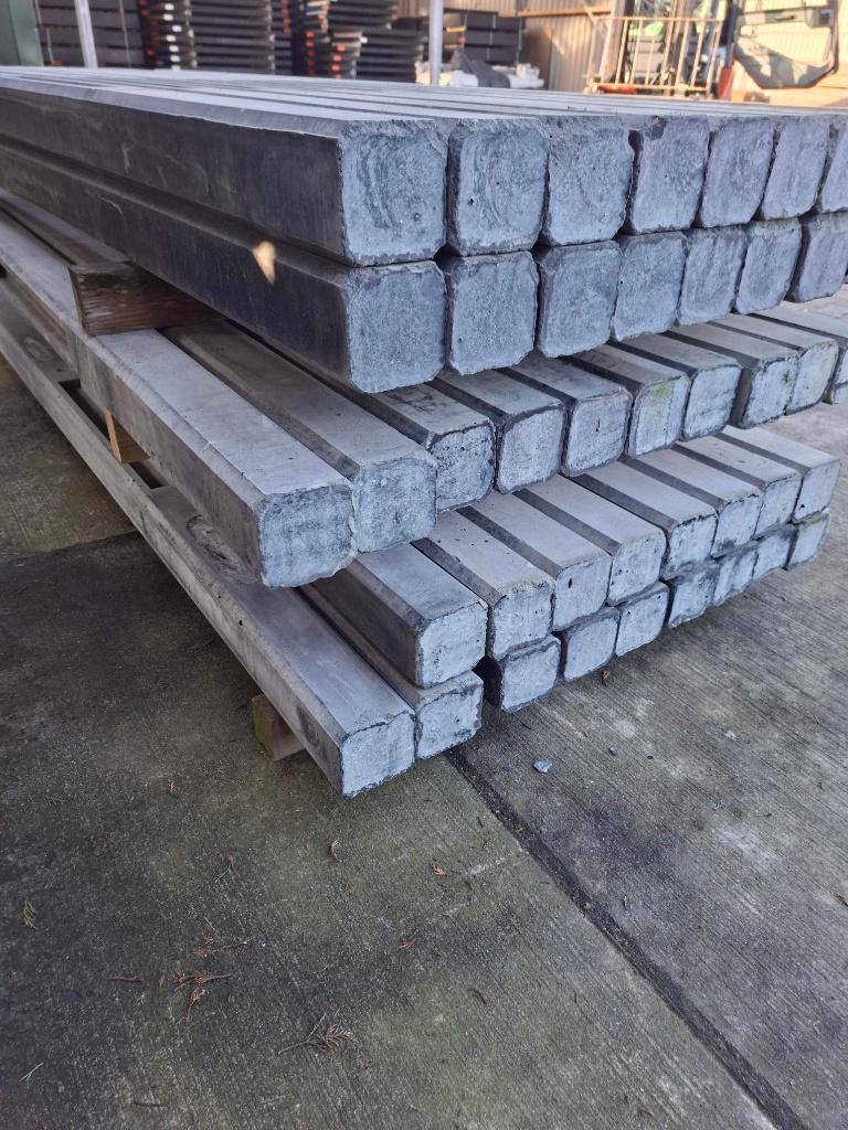 Betonpalen Tussenpalen antraciet ongecoat 10x10x310cm, Ophalen, Overige materialen, Minder dan 3 meter, Zo goed als nieuw