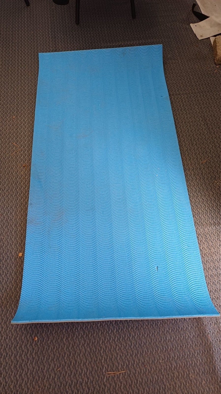 Blauwe slaapmat voor kamperen of yoga, Caravans en Kamperen, Ophalen, Gebruikt