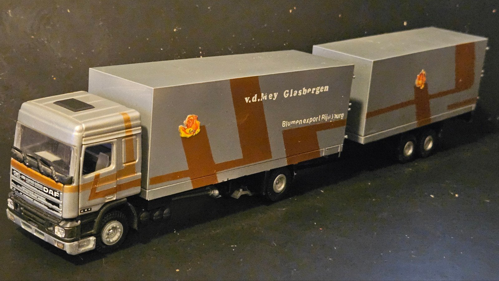 tekno daf v.d mey glasbergen, Hobby en Vrije tijd, Modelauto's | 1:50, Ophalen of Verzenden, Gebruikt, Bus of Vrachtwagen, Tekno