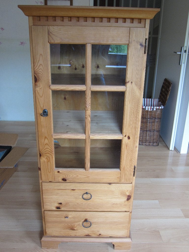 Vintage IKEA grenen vitrinekastje, Antiek en Kunst, Ophalen of Verzenden