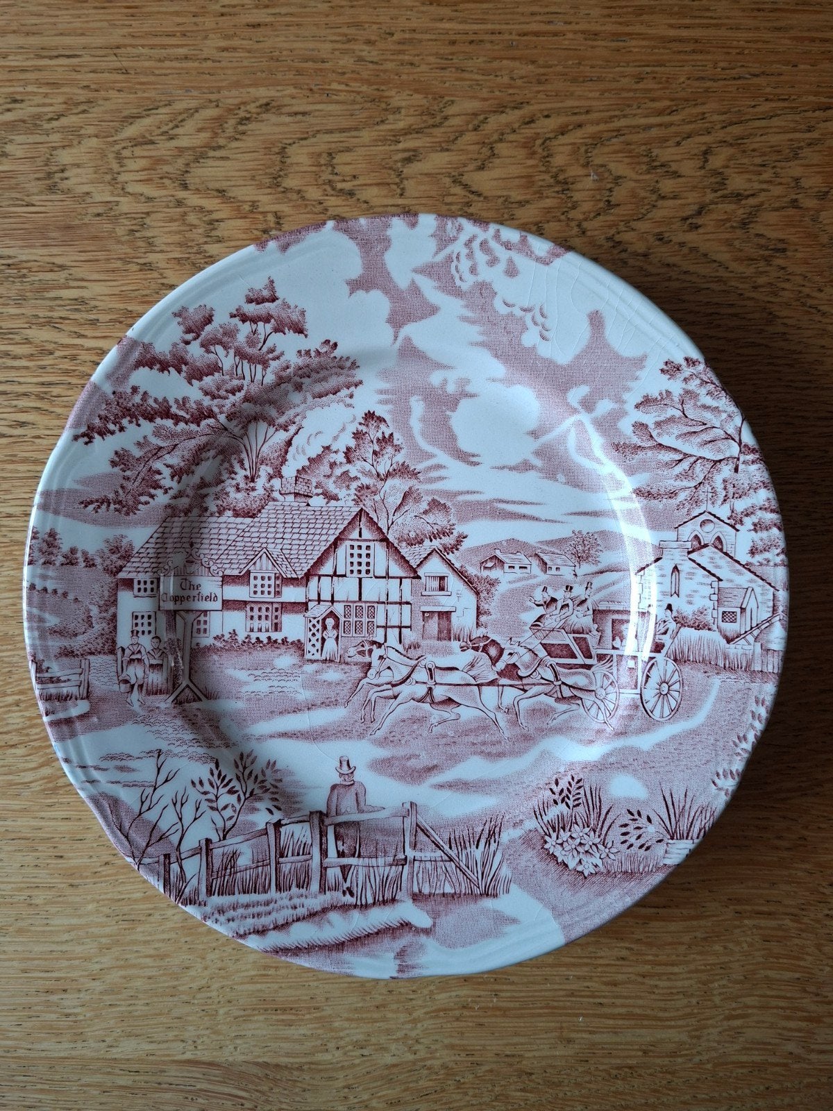 Set van 4 antieke borden 'English Style' Luneville France, Ophalen of Verzenden