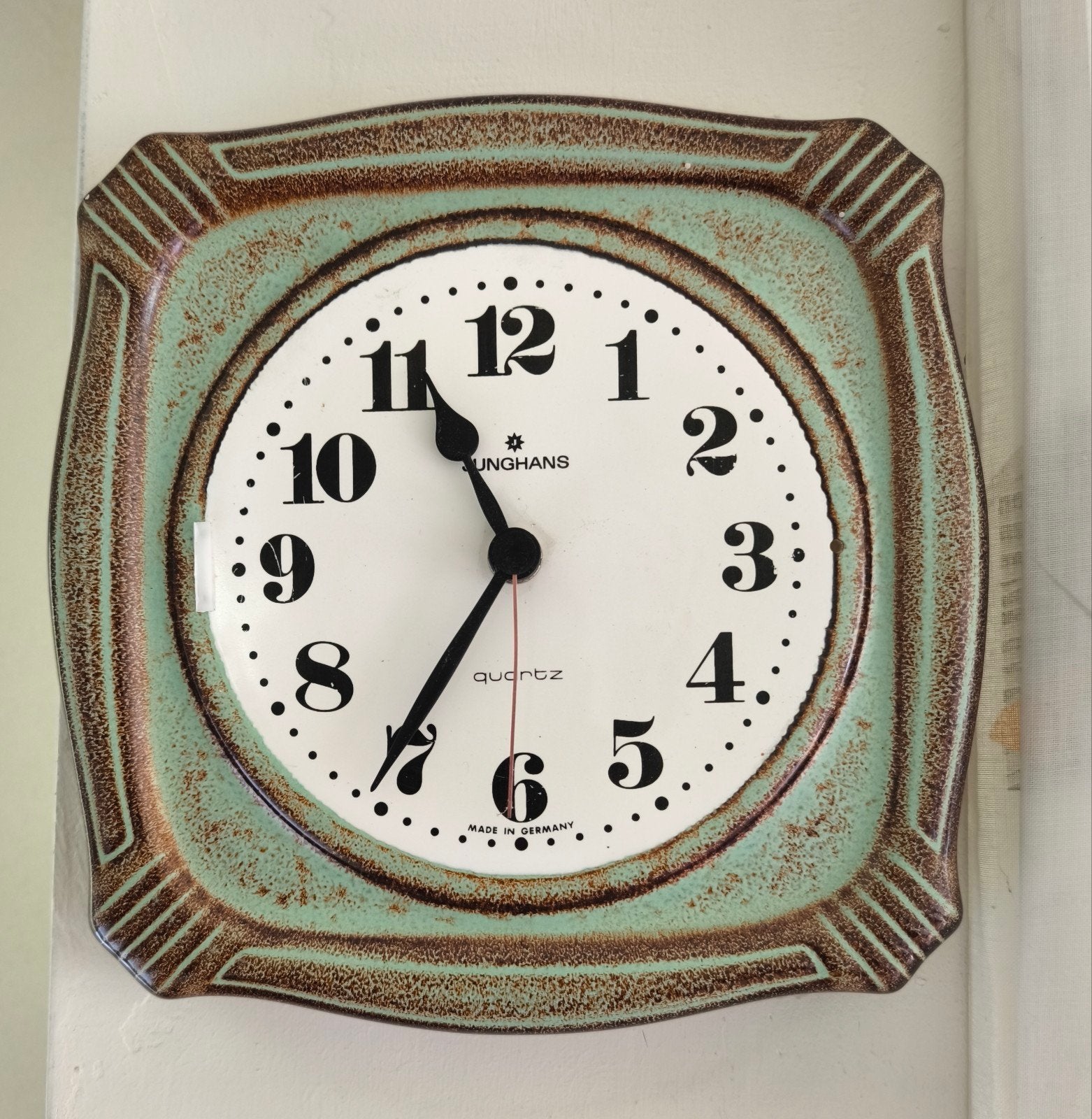 Vintage Junghans Quartz Wandklok - Made in Germany, Antiek en Kunst, Ophalen of Verzenden