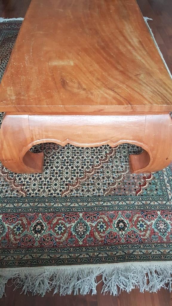 Unieke Opium Salontafel van Teakhout, Ophalen, Gebruikt, 100 tot 150 cm, Oosters, Koloniaal, Rustiek