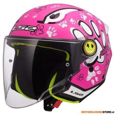 LS2 OF622 Funny II Paws Jethelm, Roze-Wit, Ophalen of Verzenden, Nieuw met kaartje