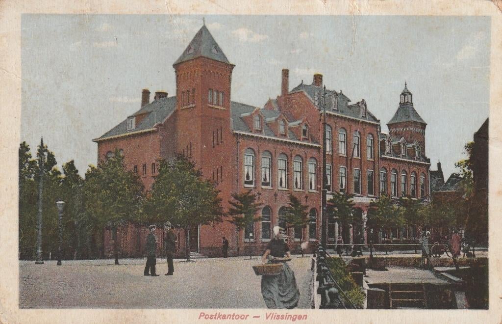 VLISSINGEN Postkantoor Klederdracht 1930, Verzenden, 1920 tot 1940, Gelopen, Zeeland