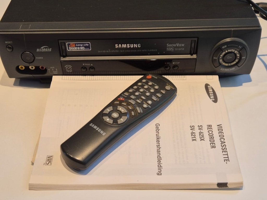 VHS videorecorder Samsung SV-625x +ab +gebruiksaanwijzing, Audio, Tv en Foto, Videospelers, Gebruikt, VHS-speler of -recorder