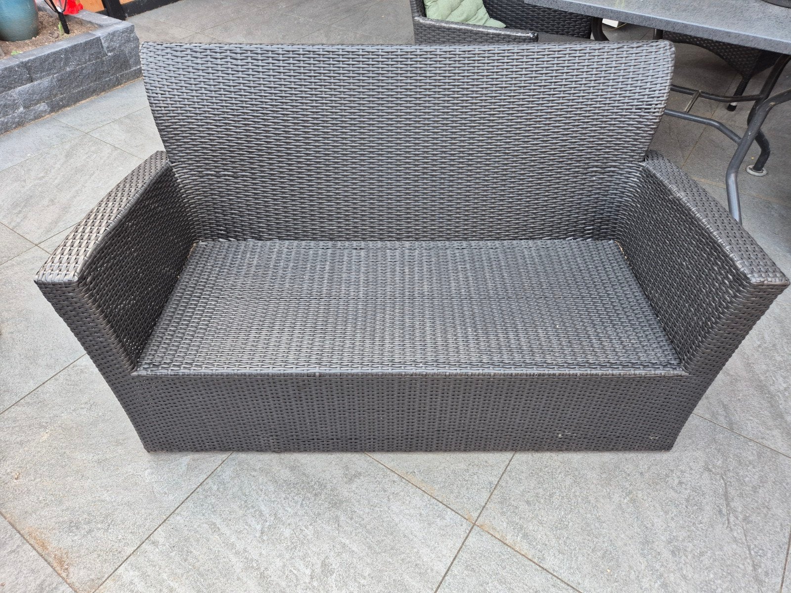 Tuinset met 2-zitter, 2x 1-zitter en tafel - Gebruikt, Tuin en Terras, Tuinsets en Loungesets, Ophalen, 4 zitplaatsen, Gebruikt