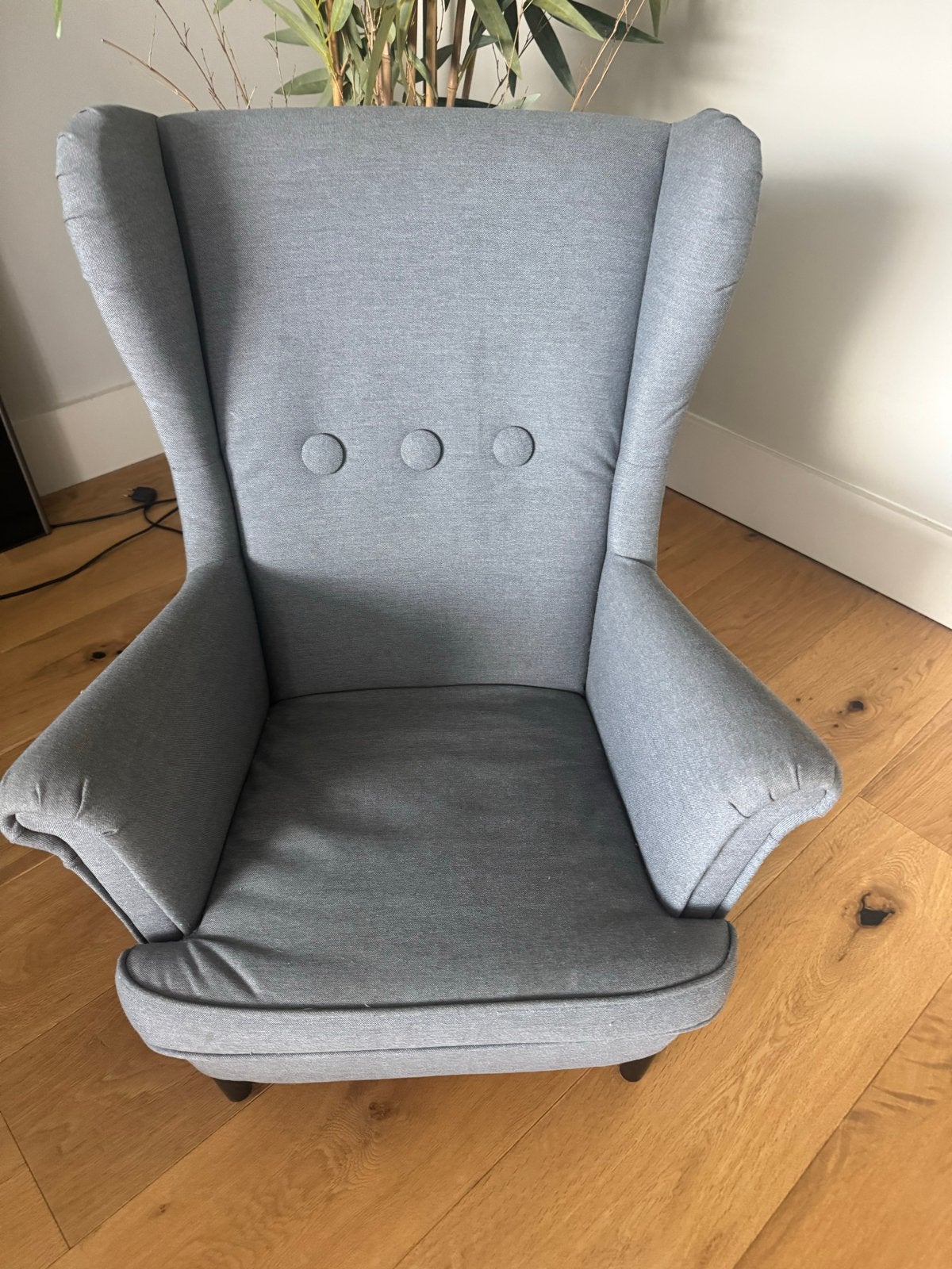 IKEA Strandmon fauteuil - Zo goed als nieuw, Ophalen of Verzenden, Zo goed als nieuw, Stof, 75 tot 100 cm