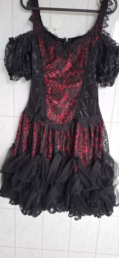 Nieuwe Sinister korte gothic lolita jurk maat S, Ophalen of Verzenden, Zo goed als nieuw, Zwart, Boven de knie