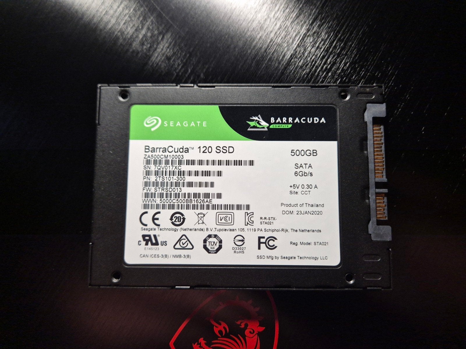 Seagate Barracuda SSD 500GB - Zo goed als nieuw, Intern, Ophalen of Verzenden, Zo goed als nieuw, Seagate