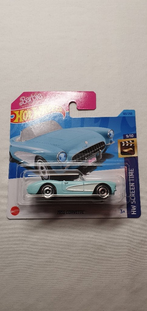 Hot Wheels Corvette 1956 Barbie blauw, Ophalen of Verzenden, Nieuw, Auto