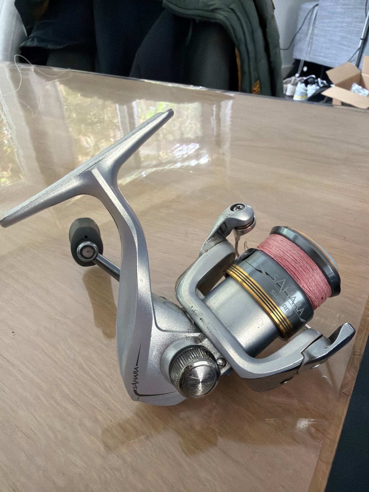 Shimano Sahara 500 Molen - Ideaal voor Baarsvissen, Watersport en Boten, Ophalen of Verzenden, Gebruikt, Molen