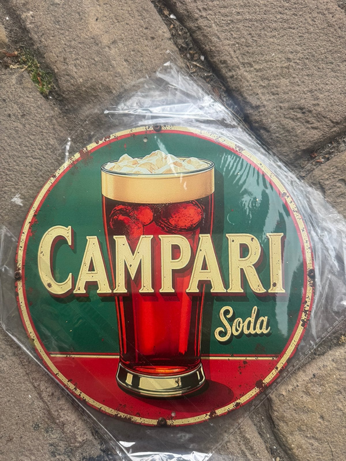 Campari drank reclame bord bier mancave kroeg, Ophalen of Verzenden, Nieuw, Reclamebord, Plaat of Schild, Overige merken