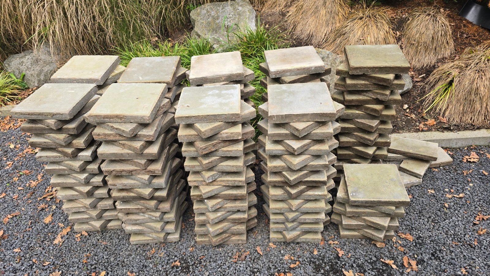23 m2 Grijze tegels 30x30 cm, Ophalen, Gebruikt, 10 m² of meer, Beton