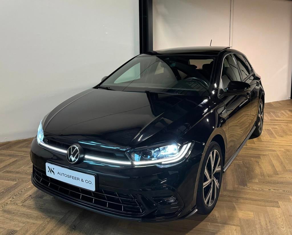 Volkswagen Polo 1.0 TSI R-Line PANO KEYLESS CAM, Auto's, Volkswagen, Gebruikt, Zwart, Bedrijf, Grijs