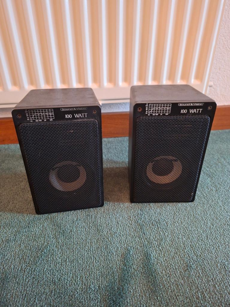 Degelijke zware aluminium speakers 100 watt, Ophalen, 60 tot 120 watt, Front, Rear of Stereo speakers, Overige merken