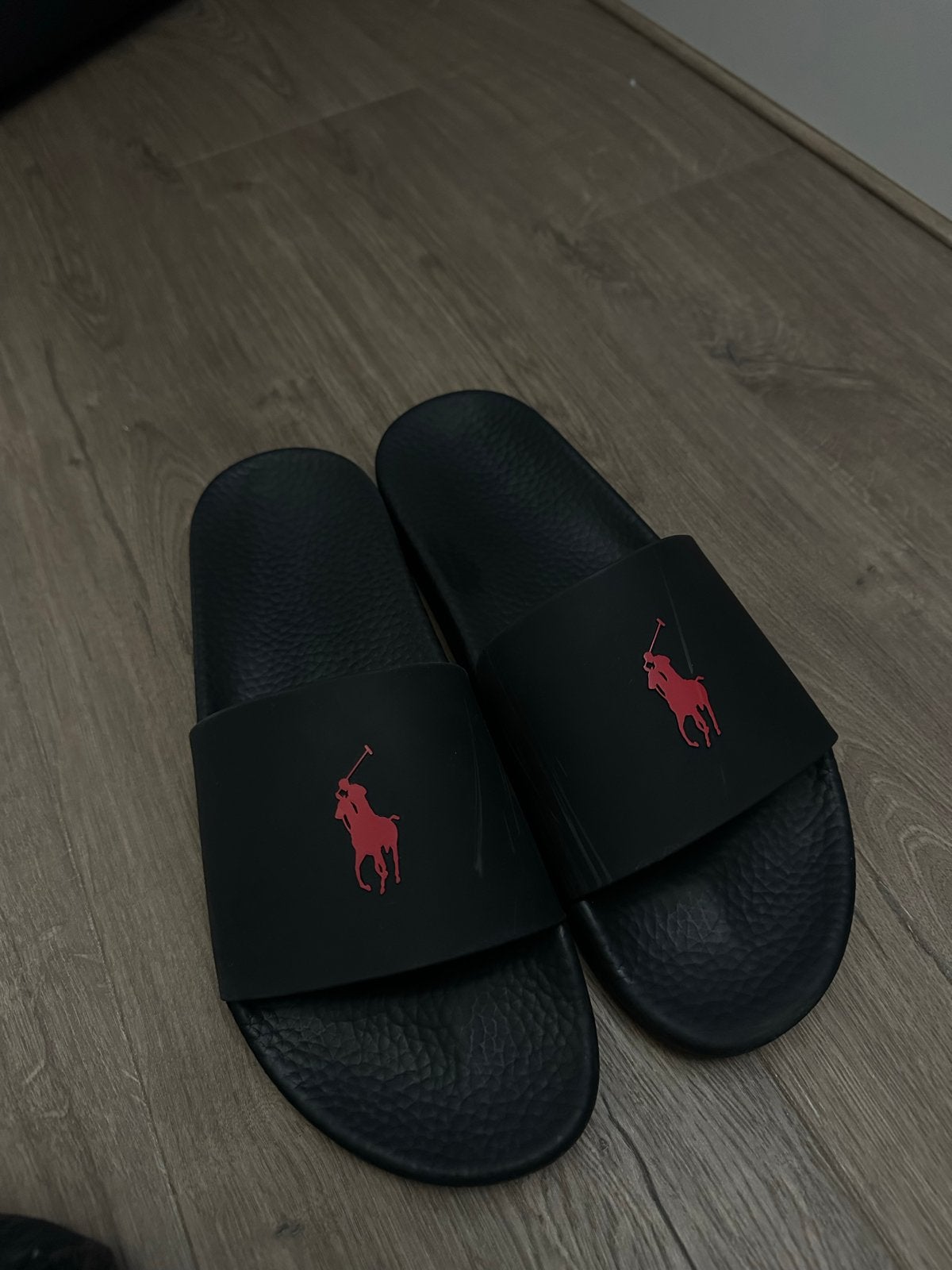 Ralph Lauren Polo Badslippers - Zo goed als nieuw, Verzenden, Zo goed als nieuw, Zwart, Slippers