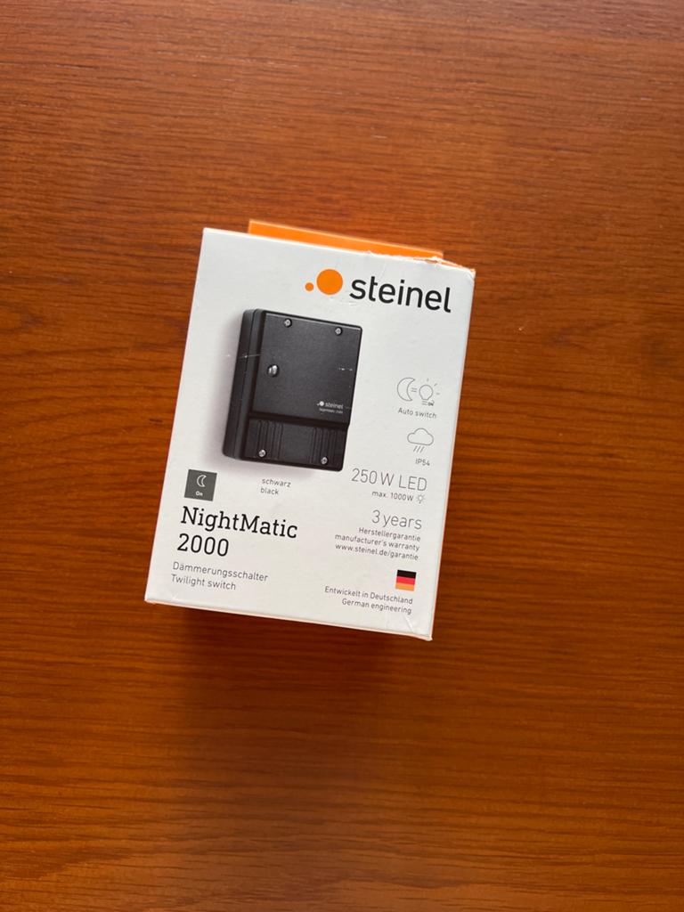 Steinel NightMatic 2000 schemerschakelaar - Nieuw in doos, Ophalen of Verzenden, Zo goed als nieuw, Schakelaar