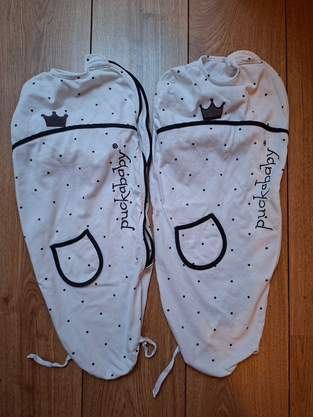 Puckababy piep slaapzakken 0-3 maanden (2 stuks), Gebruikt, Bakerzak of Bakerdoek, Puckababy, Ophalen of Verzenden