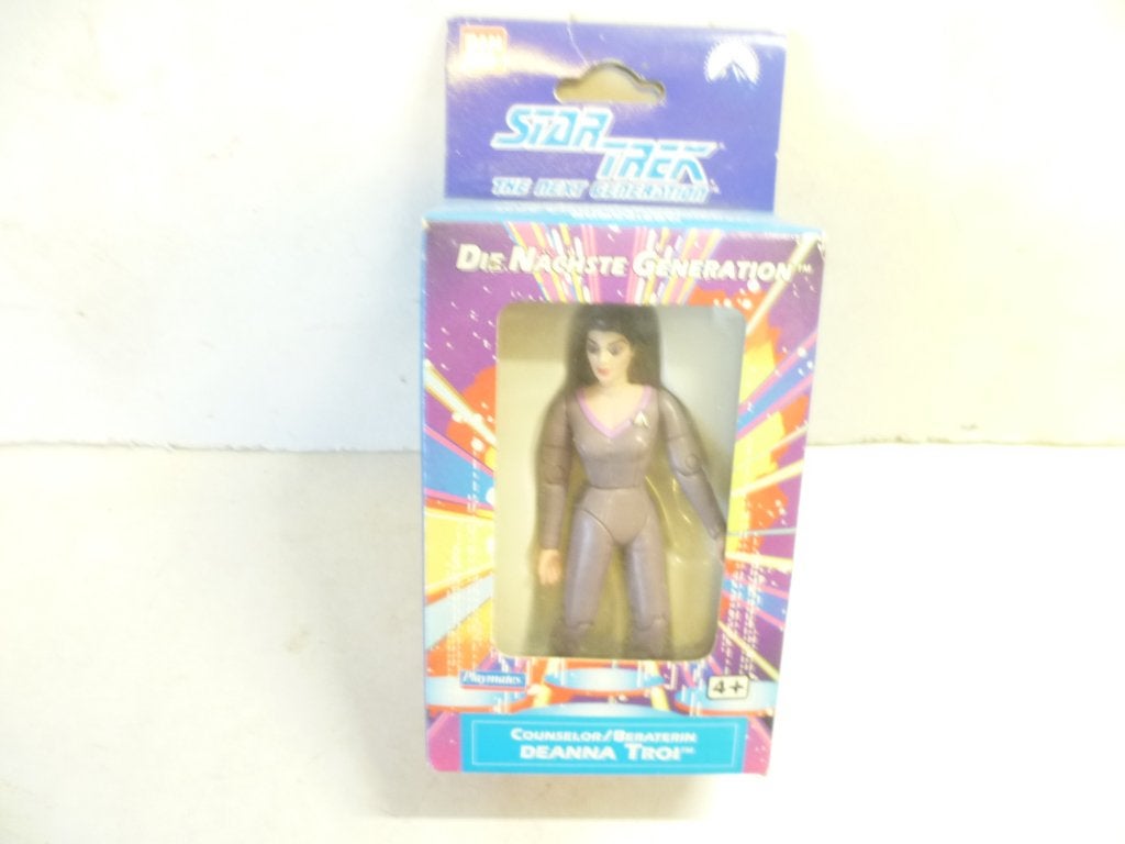 Bandai 1993 Star Trek Deanna Troi figuurtje 11cm in doos., Ophalen of Verzenden, Nieuw, Film, Actiefiguur of Pop