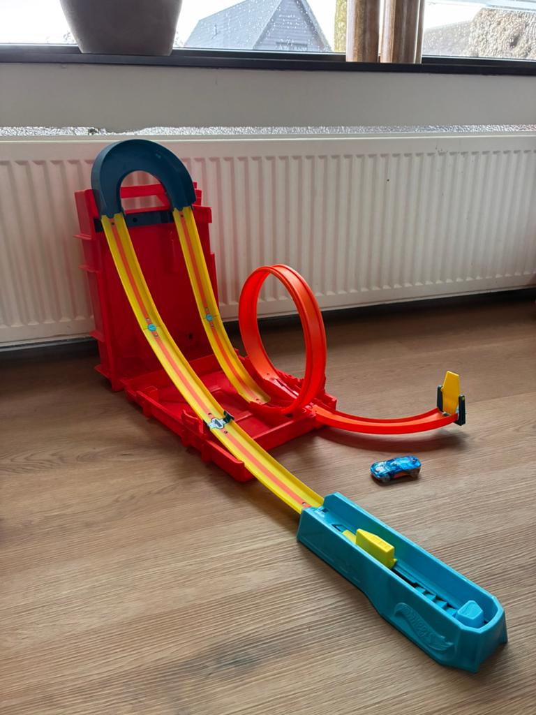 Hot Wheels Track Builder Fuel Can Stunt set, Ophalen of Verzenden, Gebruikt, Handmatig, Hot Wheels