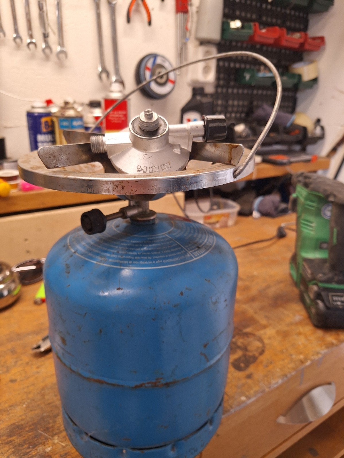 gasfles met brander, Ophalen of Verzenden