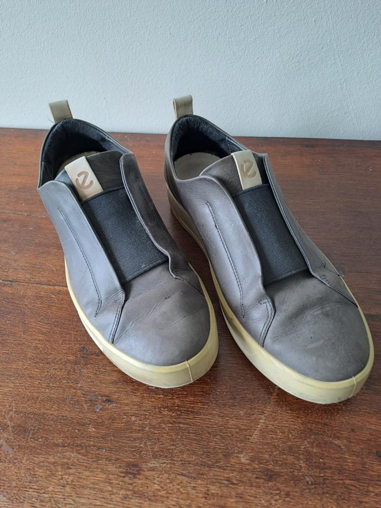 Ecco leren schoenen mt 45 donkerbruin. Creme zool., Kleding | Heren, Schoenen, Ecco, Bruin, Boots, Ophalen of Verzenden