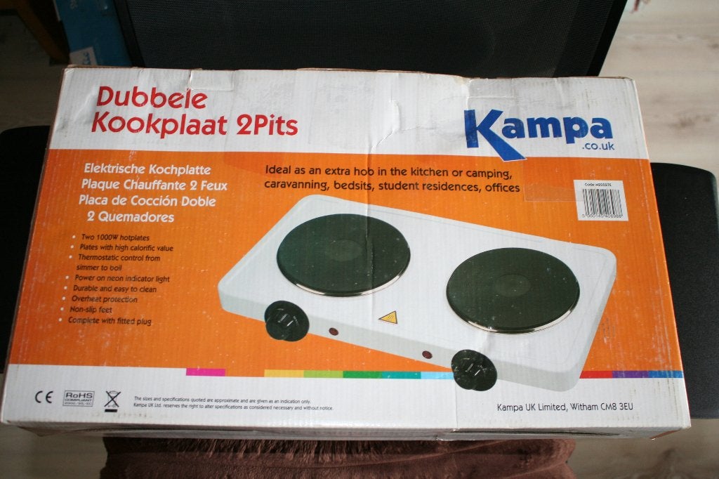 Dubbele Kook plaat 2 Pits Kampa., Ophalen, Nieuw