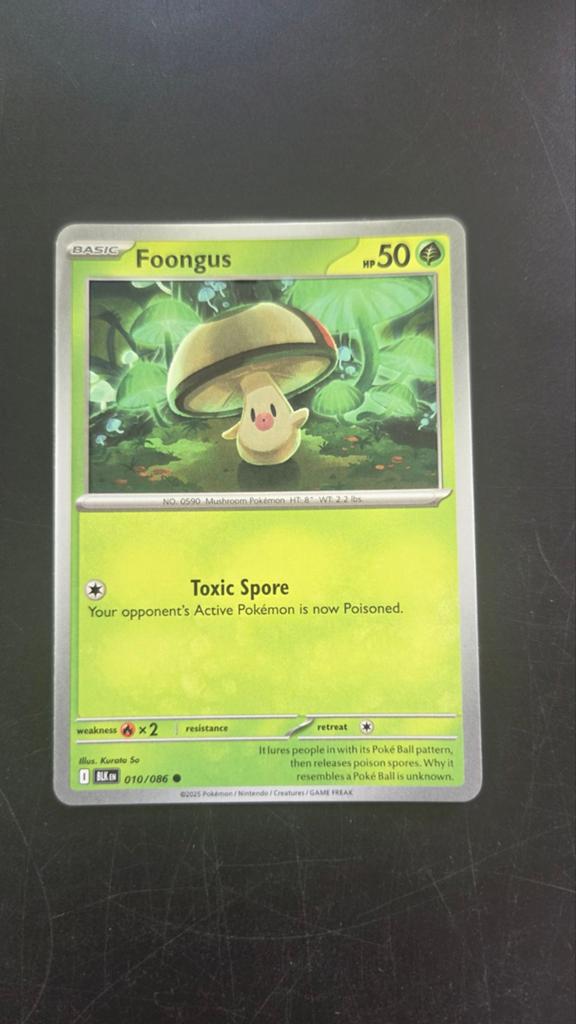 Foongus 010/086 - Zwart Bolt - Pokémon Kaart, Verzenden, Zo goed als nieuw, Losse kaart