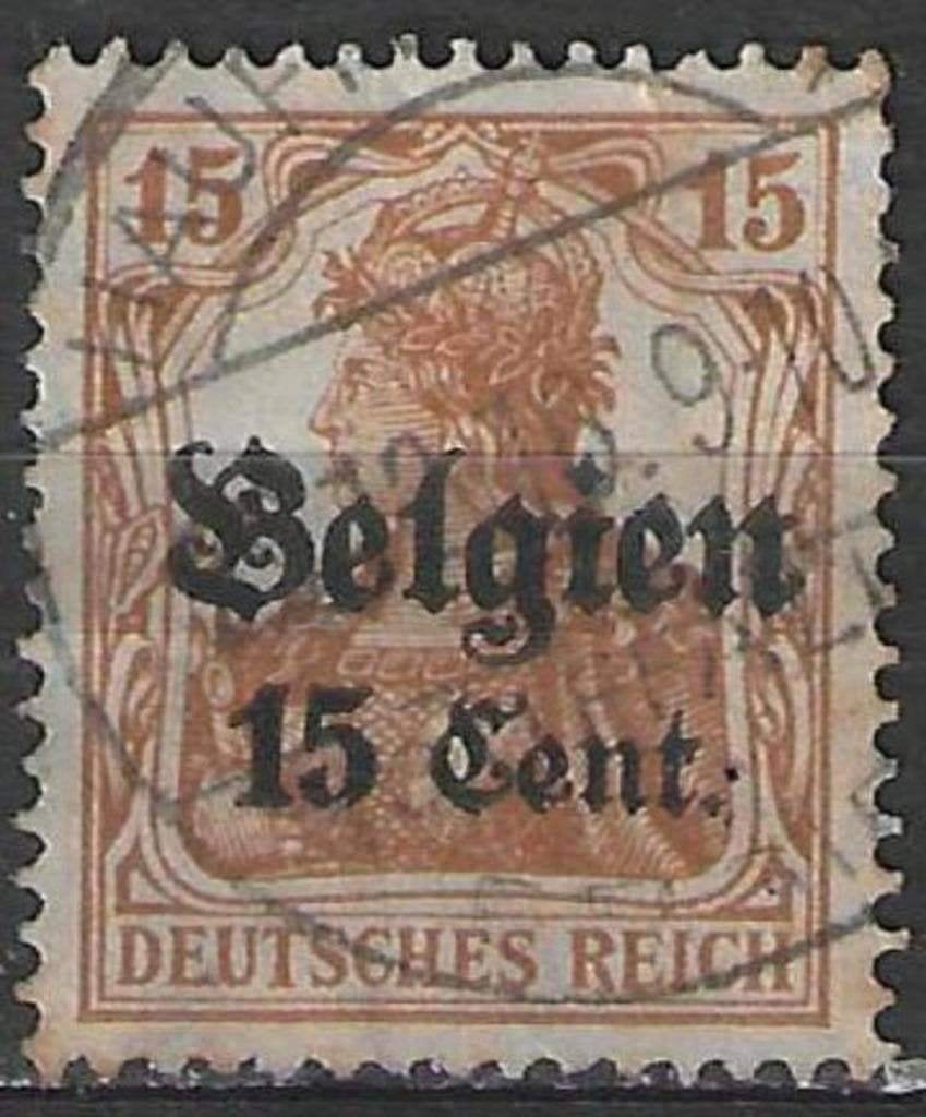 Belgie Duitse bezetting 1916/1918 - Yvert/OBP 15 - Cent (ST), Verzenden, Gestempeld