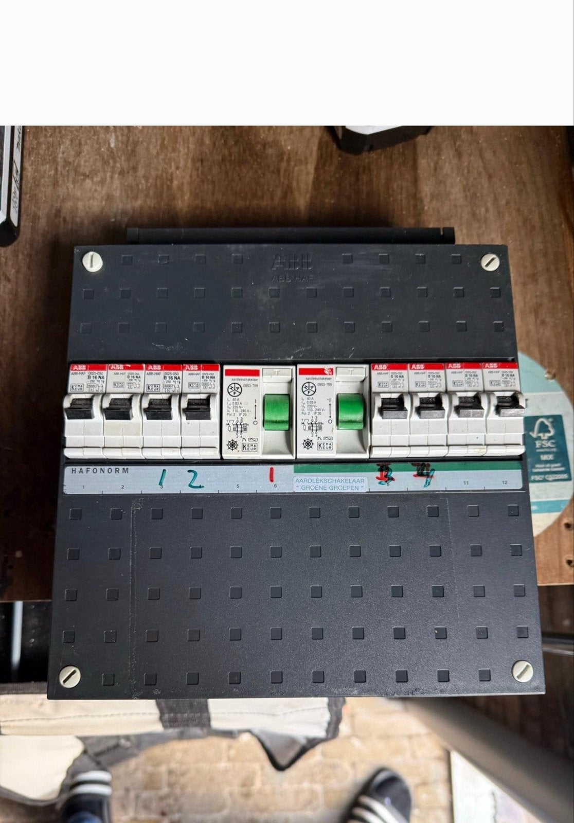 ABB Hafonorm Groepenkast met Aardlekautomaten, Ophalen of Verzenden, Gebruikt, ABB, Groepenkast