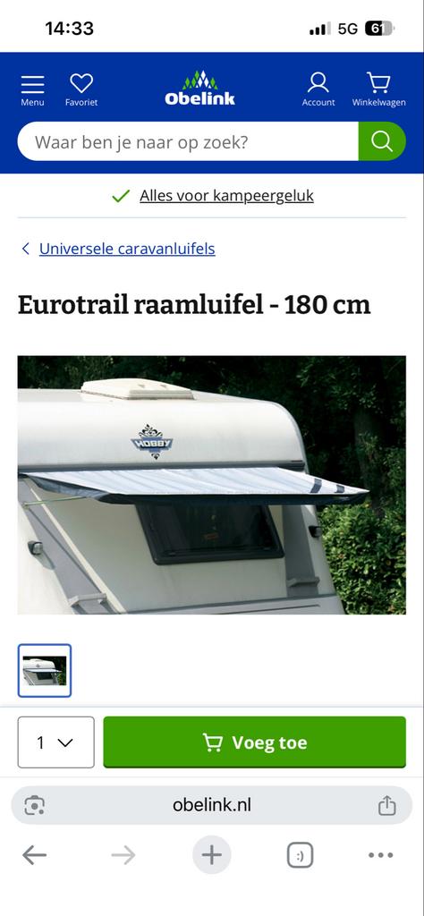 raamluifel, Ophalen, Gebruikt