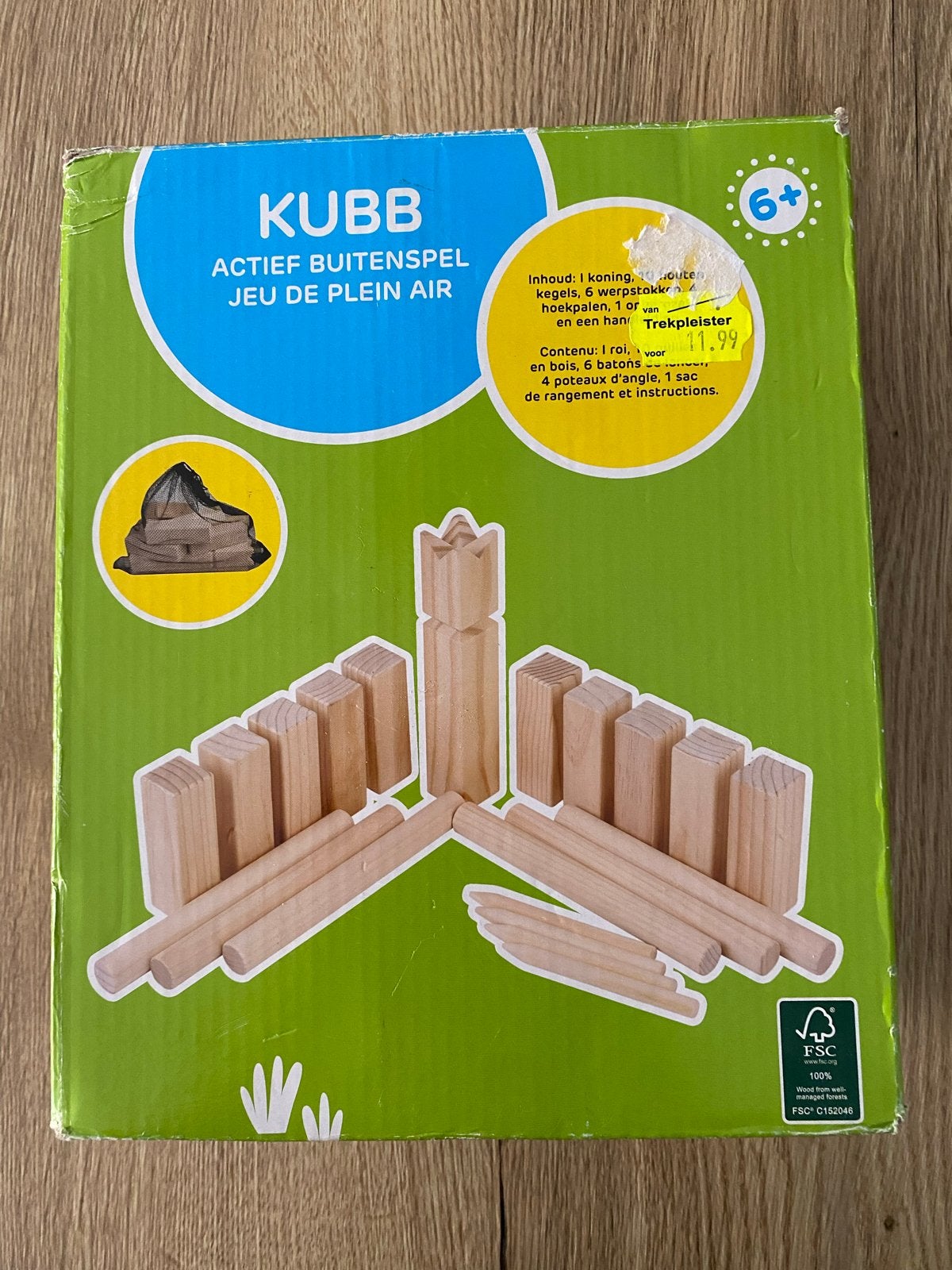 Kubb Actief Buitenspel - Houten spel  voor Buiten vakantie, Ophalen of Verzenden, Zo goed als nieuw