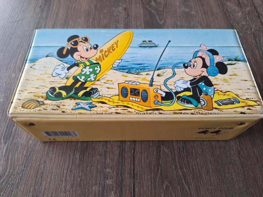 Mickey Minnie strand cassette koffer Disney 1992 retro (44), Verzamelen, Disney, Ophalen of Verzenden, Mickey Mouse, Gebruikt