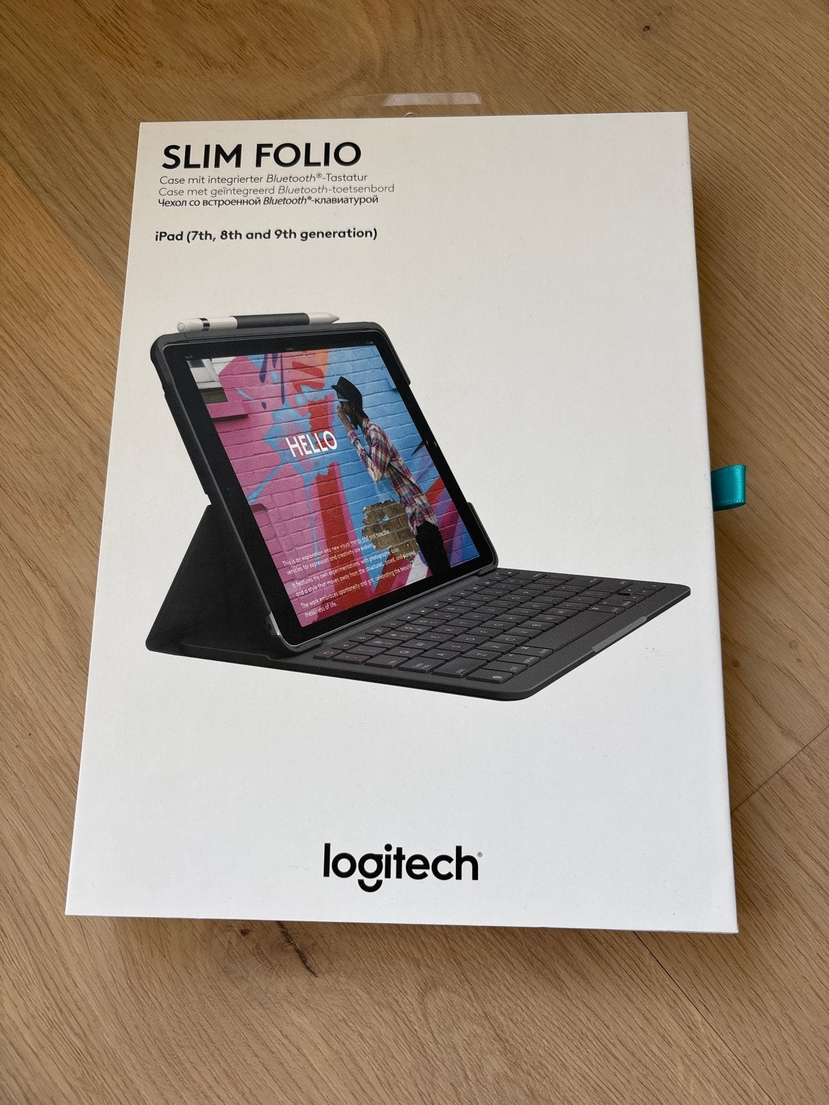 Logitech Slim Folio toetsenbordhoes voor iPad (7e, 8e, 9e), Computers en Software, Verzenden, Nieuw, Zwart, Apple iPad