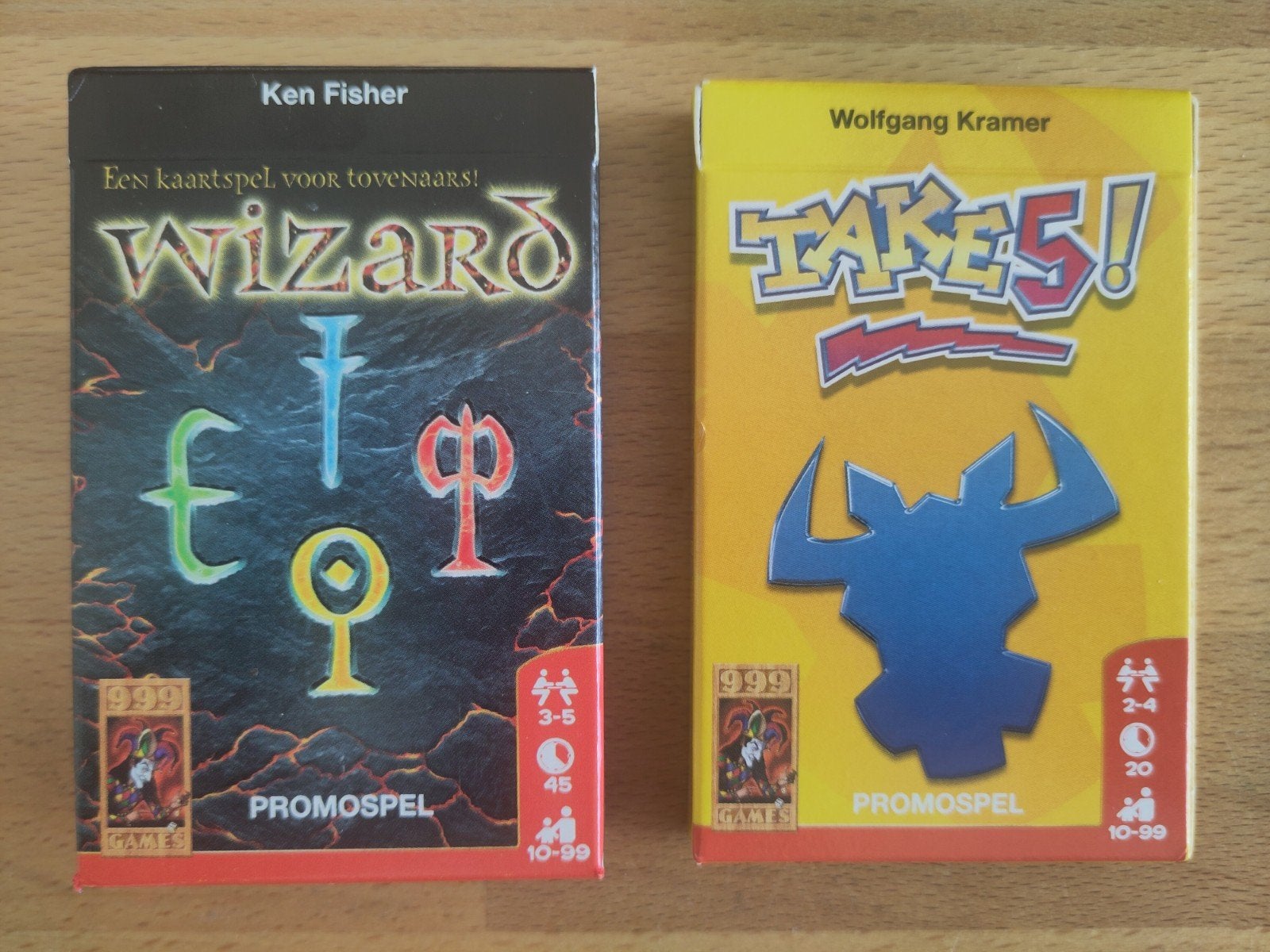 Wizard en Take 5! kaartspellen - Promoset, Hobby en Vrije tijd, Een of twee spelers, Ophalen of Verzenden, Nieuw, 999 Games