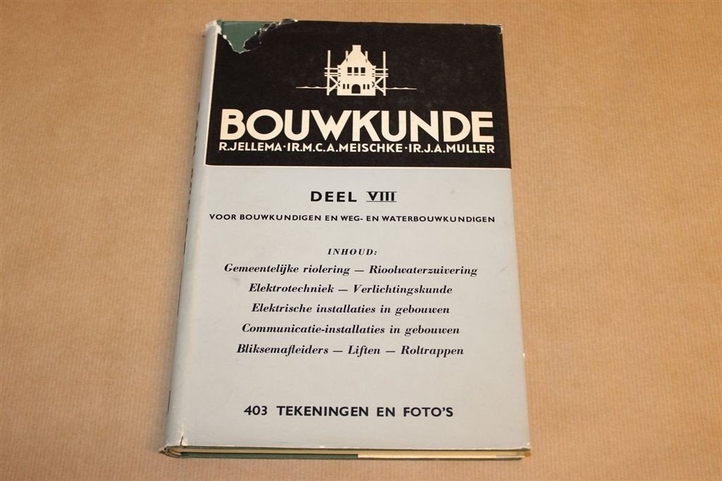 Bouwkunde MTO — Deel VIII, Riolering & Elektrotechniek, 1959, Boeken, Ophalen of Verzenden, Gelezen, Bouwkunde