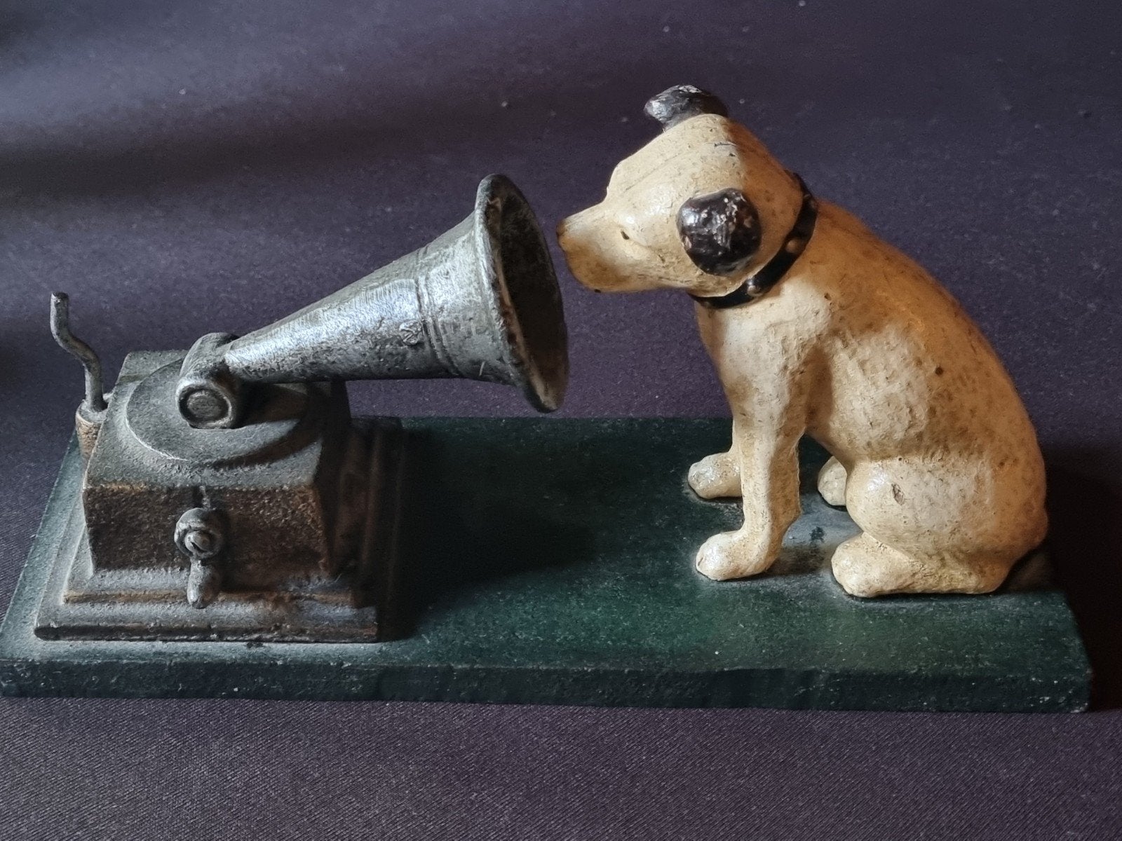 Vintage gietijzeren hondje met grammofoon (Nipper), Ophalen of Verzenden