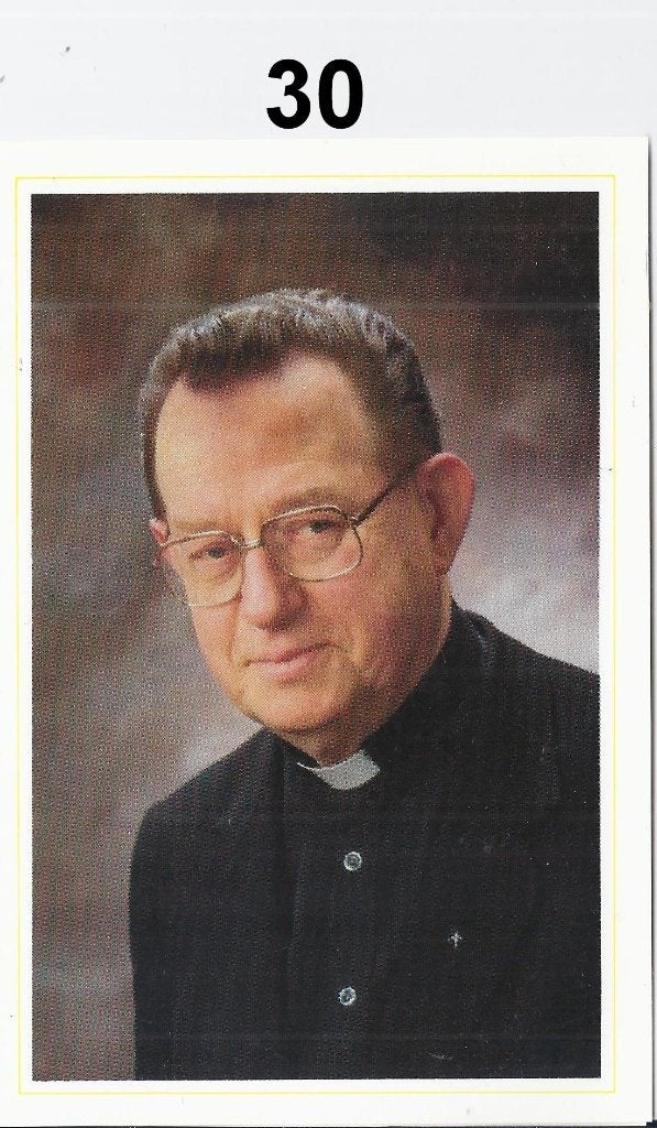 Bp30 prentje 40 jarig priesterschap b janssen 1989, Ophalen of Verzenden, Zo goed als nieuw, Kaart of Prent, Christendom | Katholiek
