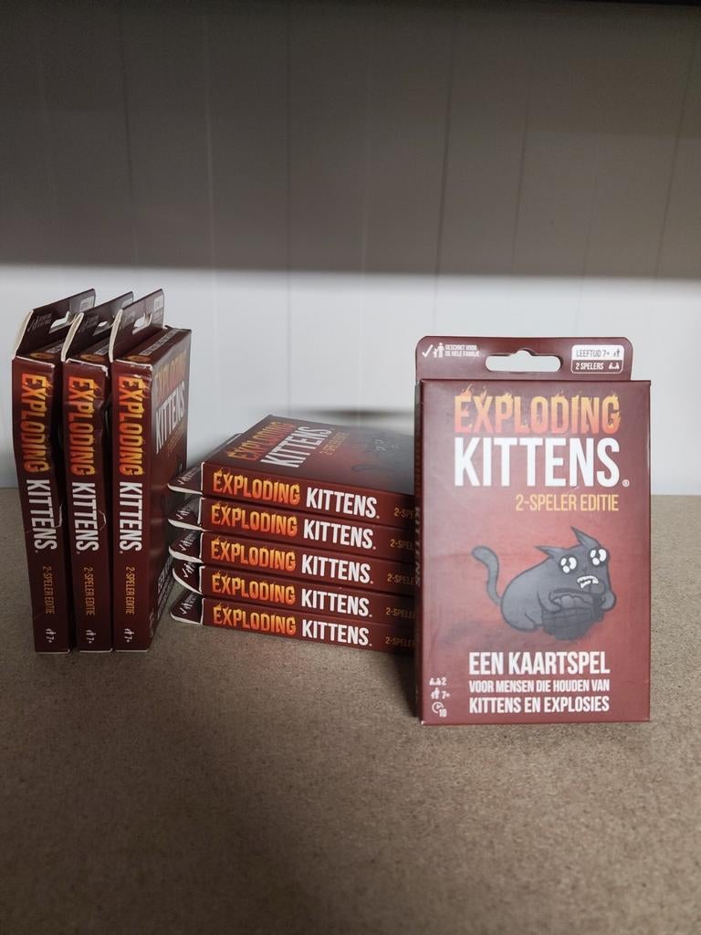 Exploding Kittens - 2 Spelers Editie - Nederlandstalig, Een of twee spelers, Ophalen of Verzenden, Nieuw, Asmodee