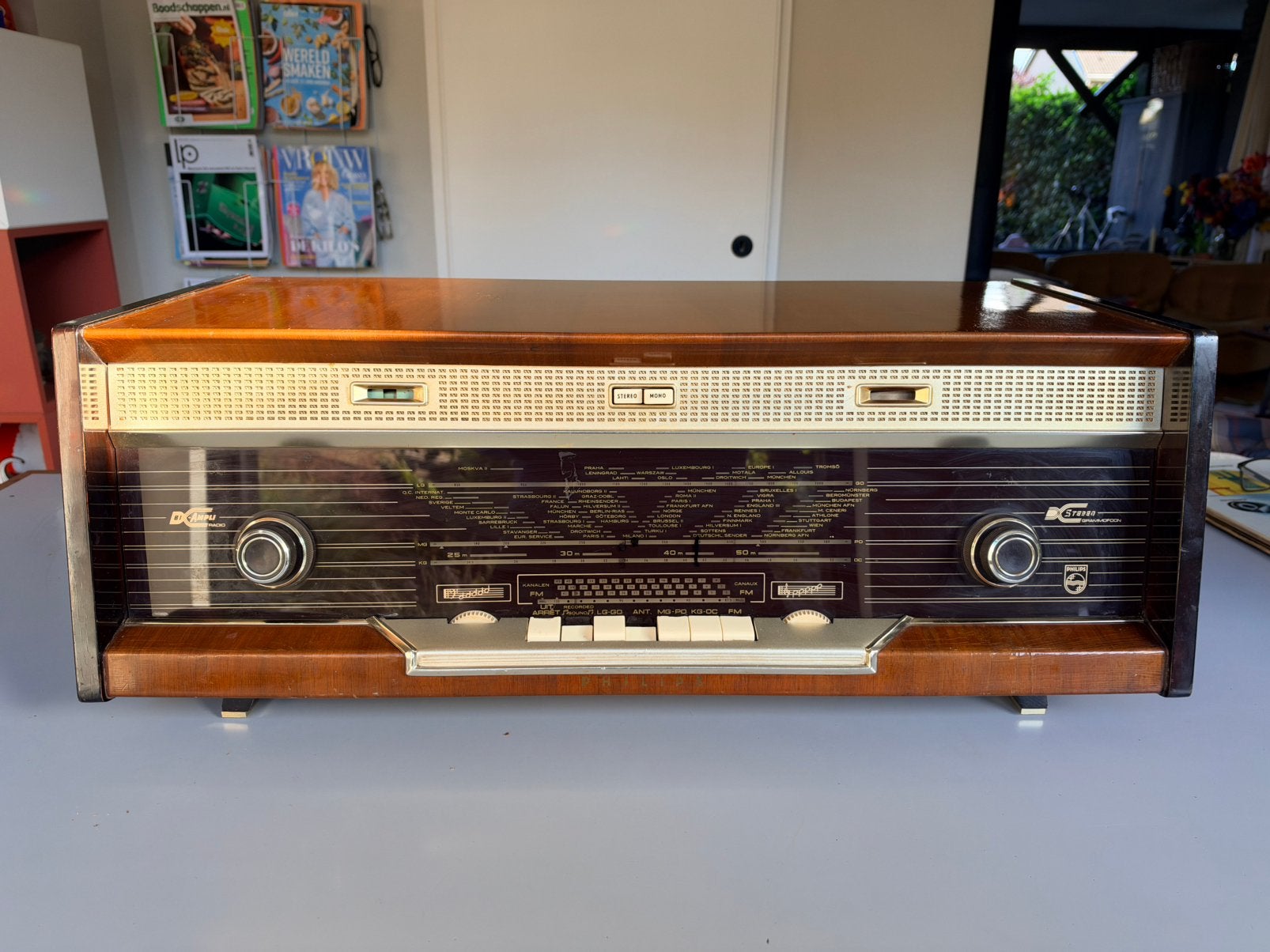 Antieke philips buizenradio groot! Bi ampli B7X94A, Ophalen of Verzenden, Zo goed als nieuw