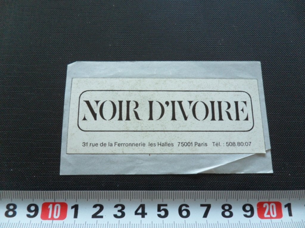 sticker paris NOIR D'IVOIRE, Ophalen of Verzenden, Zo goed als nieuw