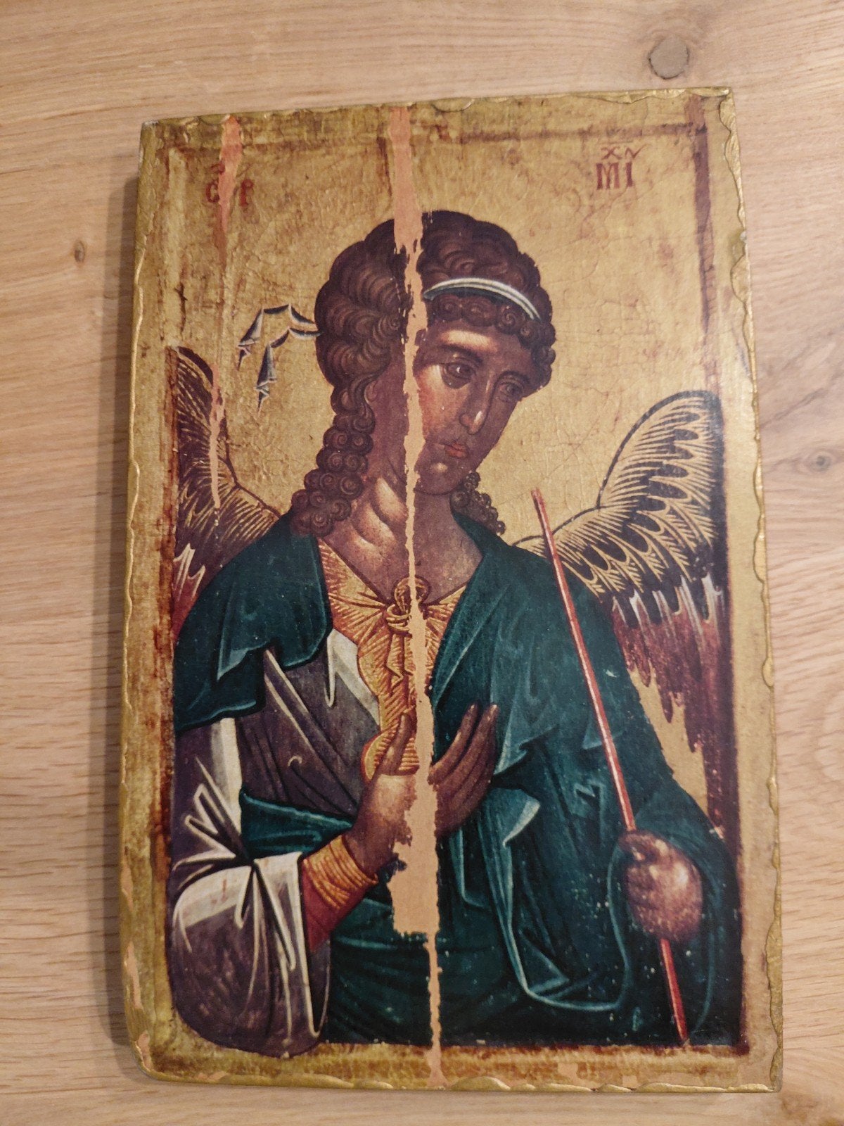 Icoon, aartsengel Michael, byzantijns, Antiek en Kunst, Ophalen of Verzenden