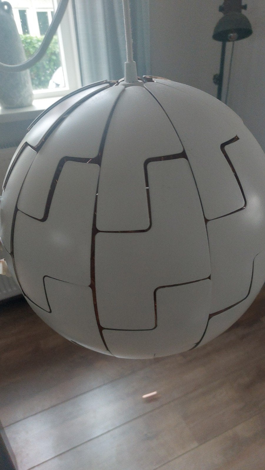 IKEA PS 2014 Hanglamp - Wit/Koper, Ophalen, 50 tot 75 cm, Metaal, Modern, Scandinavisch, Speels