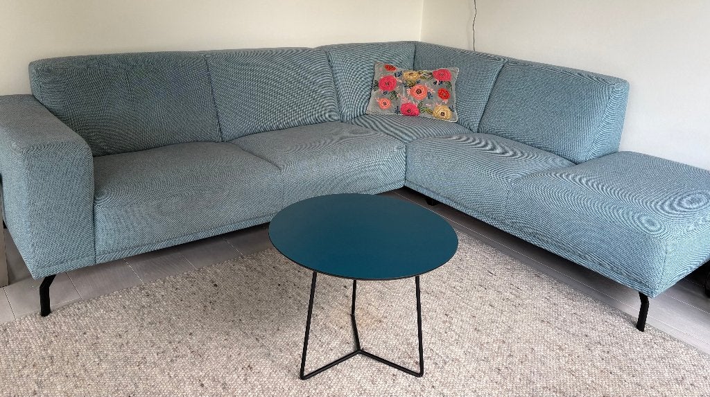 Hoekbank Montel Viano blauw, Ophalen, Hout, 250 tot 300 cm, Gebruikt