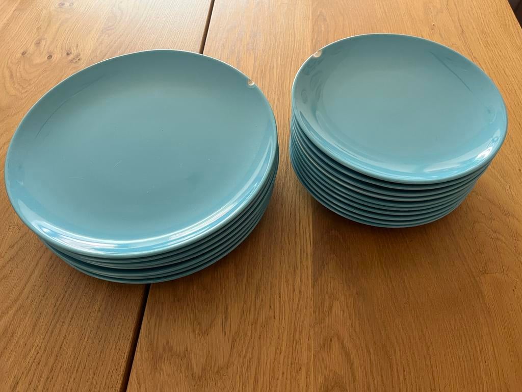 Blauwe Ikea borden, Ophalen, Gebruikt, Keramiek, Bord(en)