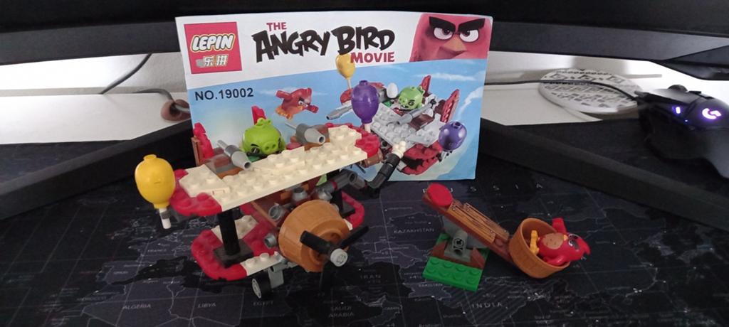 Lepin Angry Birds Movie Piggy Plane Attack 75822, Kinderen en Baby's, Speelgoed | Bouwstenen, Zo goed als nieuw, Ophalen of Verzenden