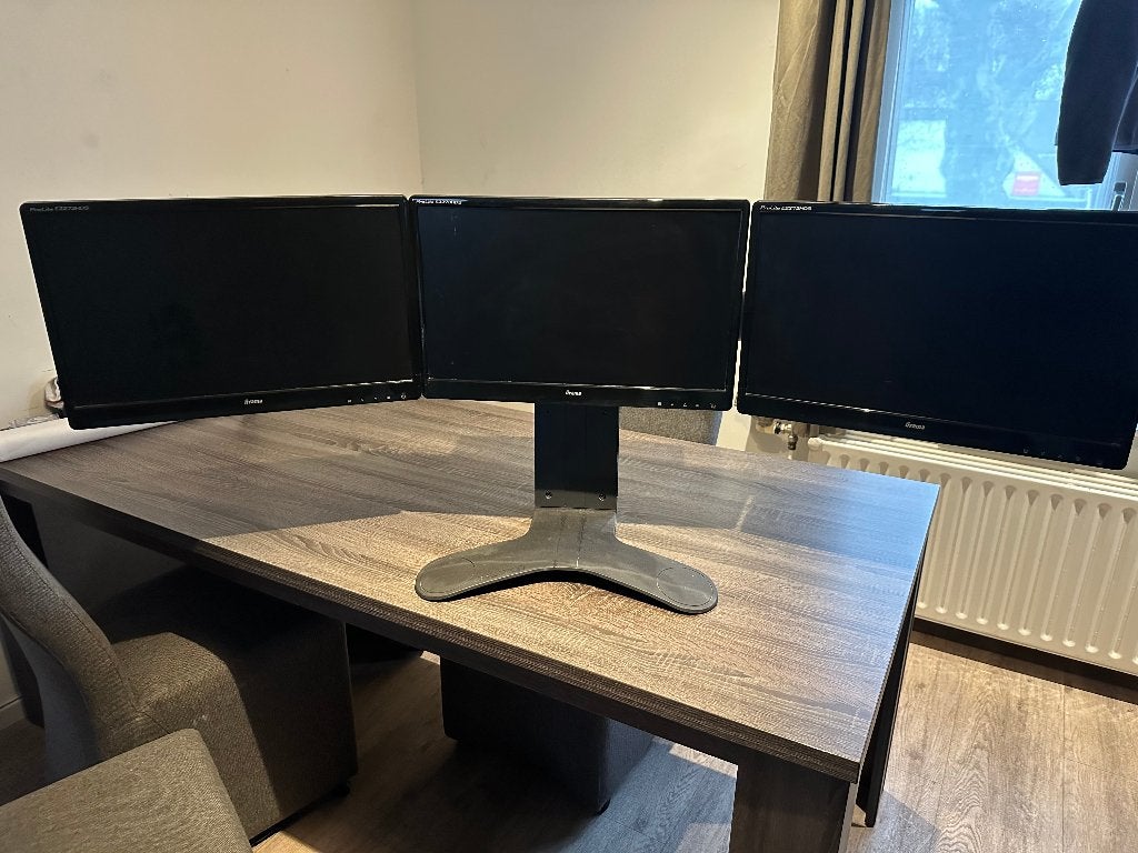 Ergotron monitorarm, Computers en Software, Monitoren, Ophalen, IPS, In hoogte verstelbaar, Onbekend